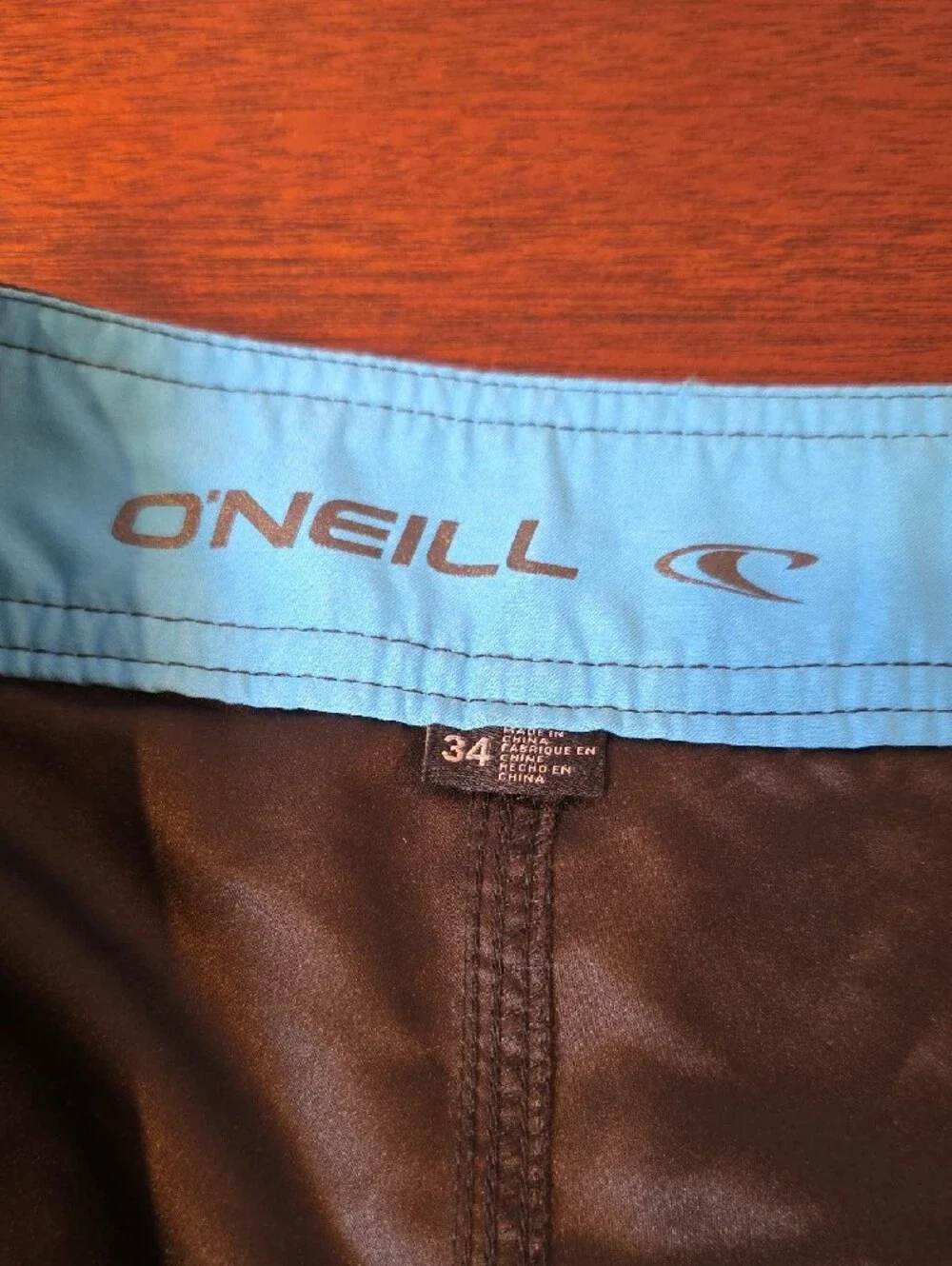 O'Neill Men’s Black Swim Board Shorts with Aqua Logo Size 34